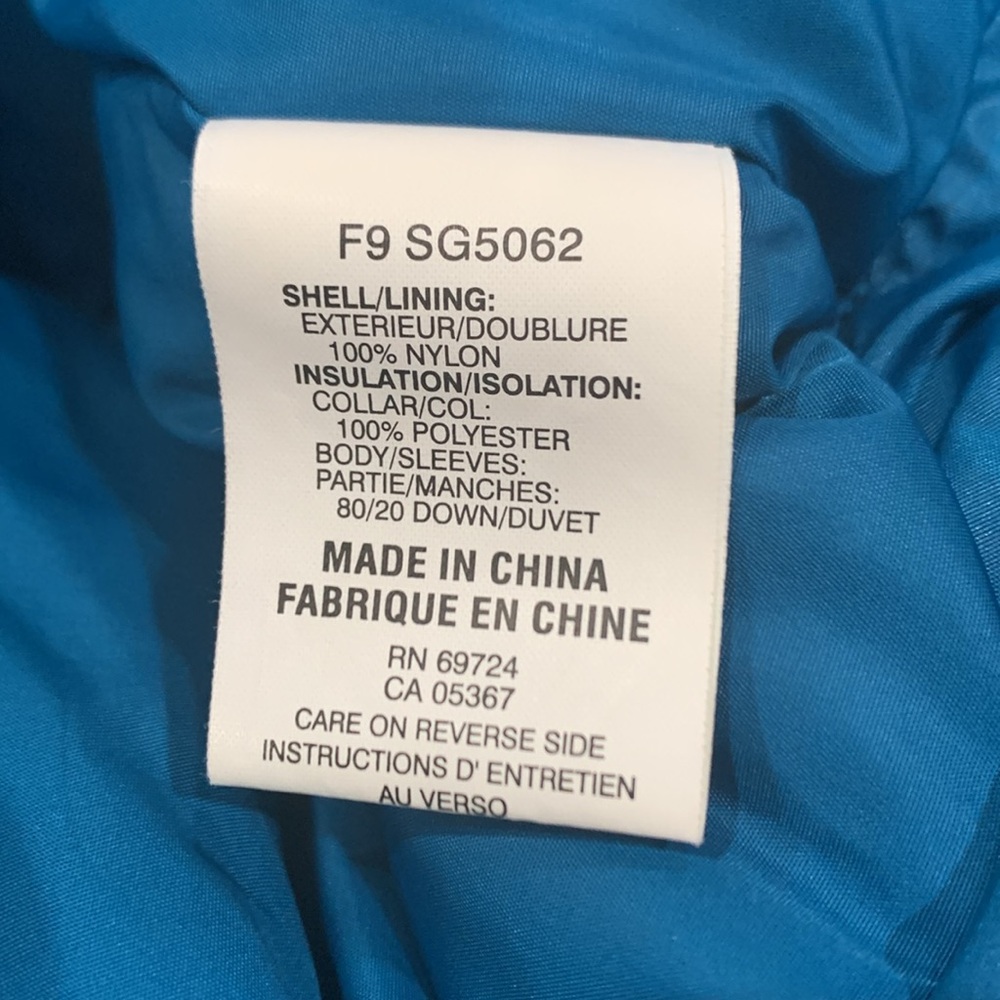 Columbia Boys Size 18/20 heavy down Winter Jacket Blue - Picture 7 of 12